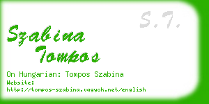 szabina tompos business card